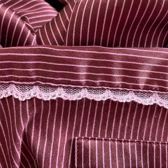 Victoria Secret, Purple, ribbon tripe,2pc set Medium pajamas, intimate women’s - Picture 5 of 7